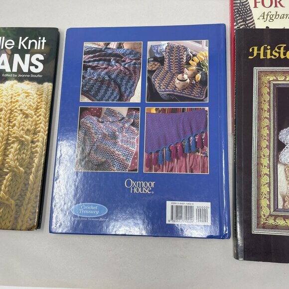 Lot of 4 Knitting Pattern Books Mosaic Magic Afghans Historical Figures Pillows - Picture 6 of 10